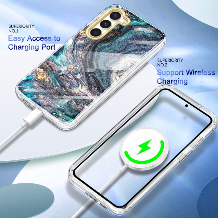 For Samsung Galaxy S23+ 5G 360 Full Body Painted Phone Case(Marble L09) For Samsung Galaxy S23+ 5G 360 Full Body Painted Phone Case(Marble L09)