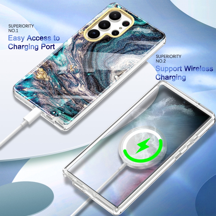 For Samsung Galaxy S23 Ultra 5G 360 Full Body Painted Phone Case(Marble L09) For Samsung Galaxy S23 Ultra 5G 360 Full Body Painted Phone Case(Marble L09)