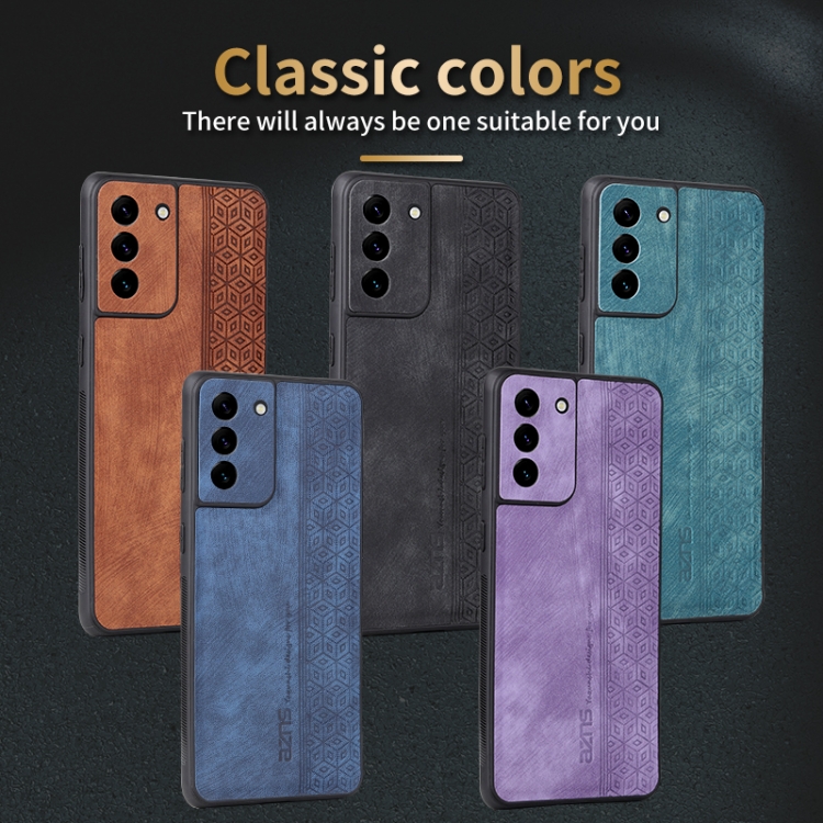 For Samsung Galaxy S21+ 5G AZNS 3D Embossed Skin Feel Phone Case(Brown) For Samsung Galaxy S21+ 5G AZNS 3D Embossed Skin Feel Phone Case(Brown)