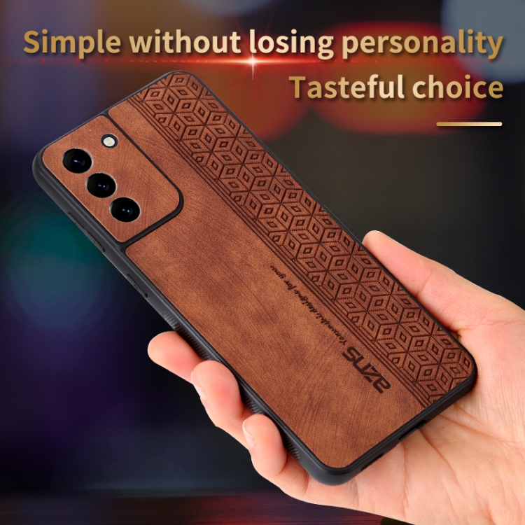 For Samsung Galaxy S21+ 5G AZNS 3D Embossed Skin Feel Phone Case(Brown) For Samsung Galaxy S21+ 5G AZNS 3D Embossed Skin Feel Phone Case(Brown)