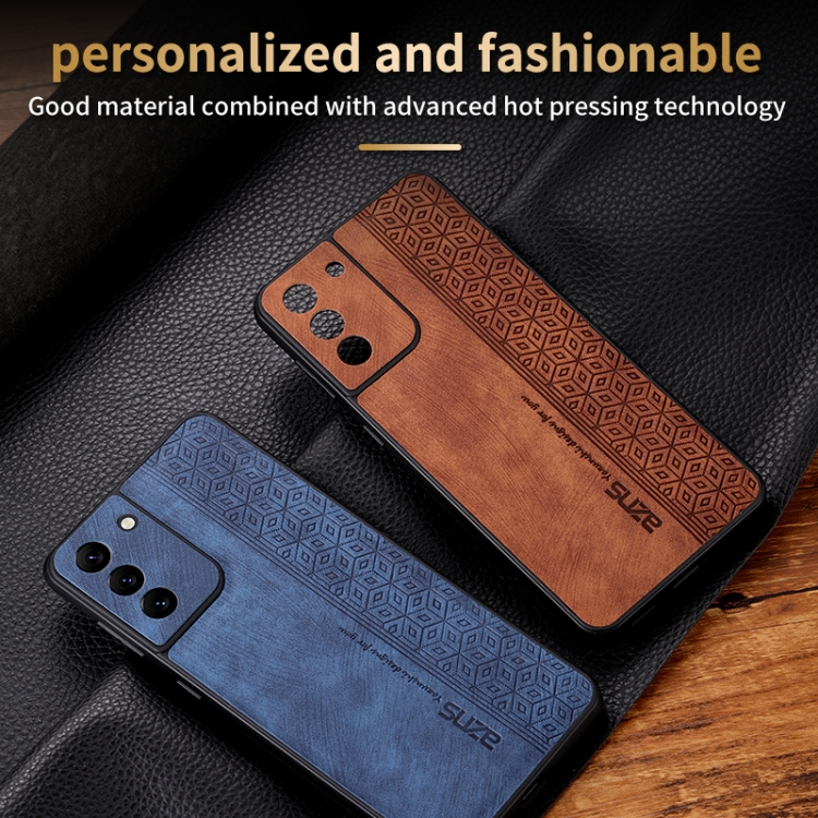For Samsung Galaxy S21+ 5G AZNS 3D Embossed Skin Feel Phone Case(Brown) For Samsung Galaxy S21+ 5G AZNS 3D Embossed Skin Feel Phone Case(Brown)
