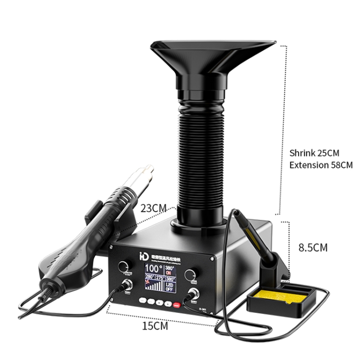 Station De Dessoudage Numérique 700W LED - Air Chaud/froid 2 En 1 Pour PCB, SMD, BGA - Prise EU 220V