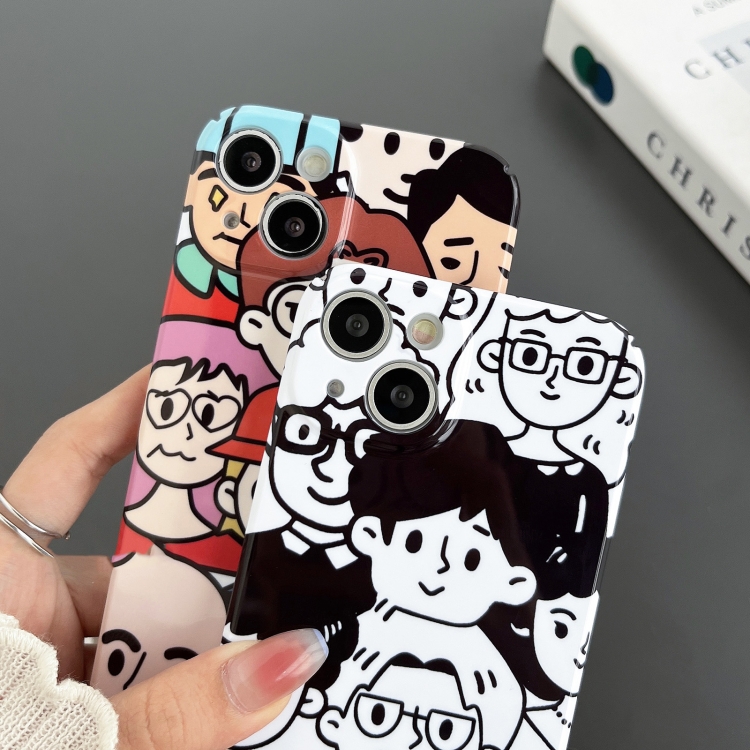 For iPhone 14 Plus Precise Hole Glossy PC Phone Case(Color Emoji) For iPhone 14 Plus Precise Hole Glossy PC Phone Case(Color Emoji)