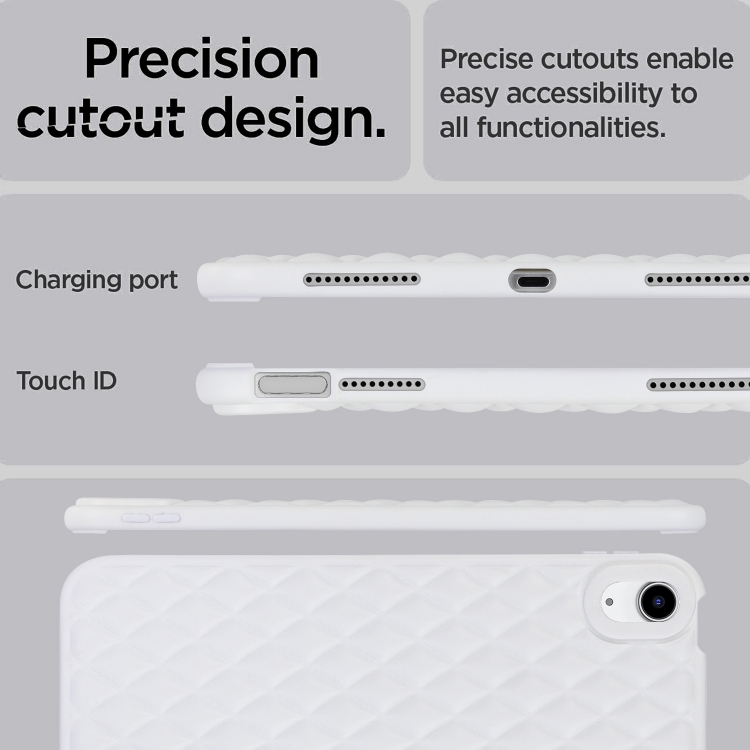 For iPad Air 3 10.5 Rhombic TPU Tablet Case(White) For iPad Air 3 10.5 Rhombic TPU Tablet Case(White)