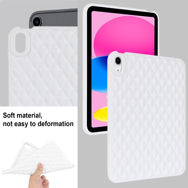 For iPad Air 3 10.5 Rhombic TPU Tablet Case(White) For iPad Air 3 10.5 Rhombic TPU Tablet Case(White)