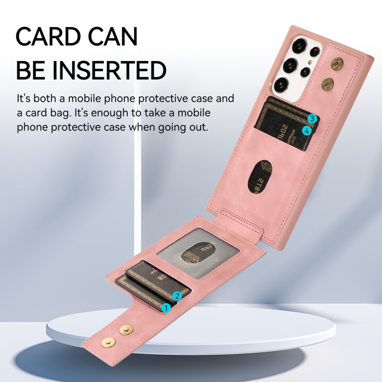 For Samsung Galaxy S23 Ultra 5G Armor Ring Wallet Back Cover Phone Case(Pink) For Samsung Galaxy S23 Ultra 5G Armor Ring Wallet Back Cover Phone Case(Pink)