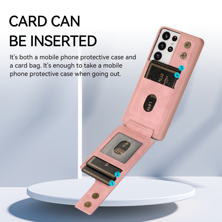 For Samsung Galaxy S21 Ultra 5G Armor Ring Wallet Back Cover Phone Case(Pink) For Samsung Galaxy S21 Ultra 5G Armor Ring Wallet Back Cover Phone Case(Pink)