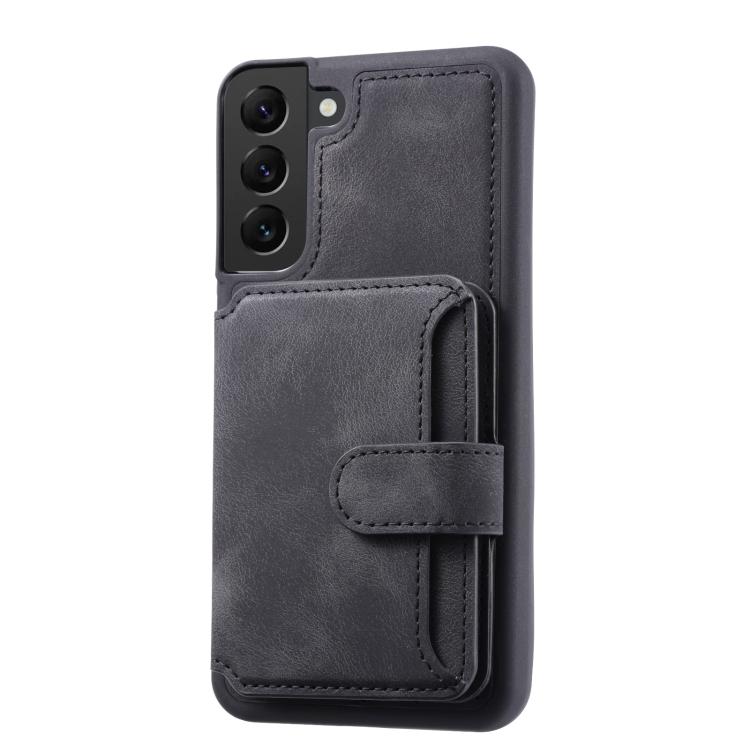 For Samsung Galaxy S22 5G Skin Feel Dream Anti-theft Brush Shockproof Portable Skin Card Bag Phone Case(Black) For Samsung Galaxy S22 5G Skin Feel Dream Anti-theft Brush Shockproof Portable Skin Card Bag Phone Case(Black)