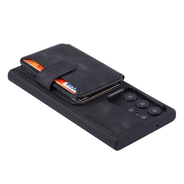 For Samsung Galaxy S23 Ultra 5G Skin Feel Dream Anti-theft Brush Shockproof Portable Skin Card Bag Phone Case(Black) For Samsung Galaxy S23 Ultra 5G Skin Feel Dream Anti-theft Brush Shockproof Portable Skin Card Bag Phone Case(Black)
