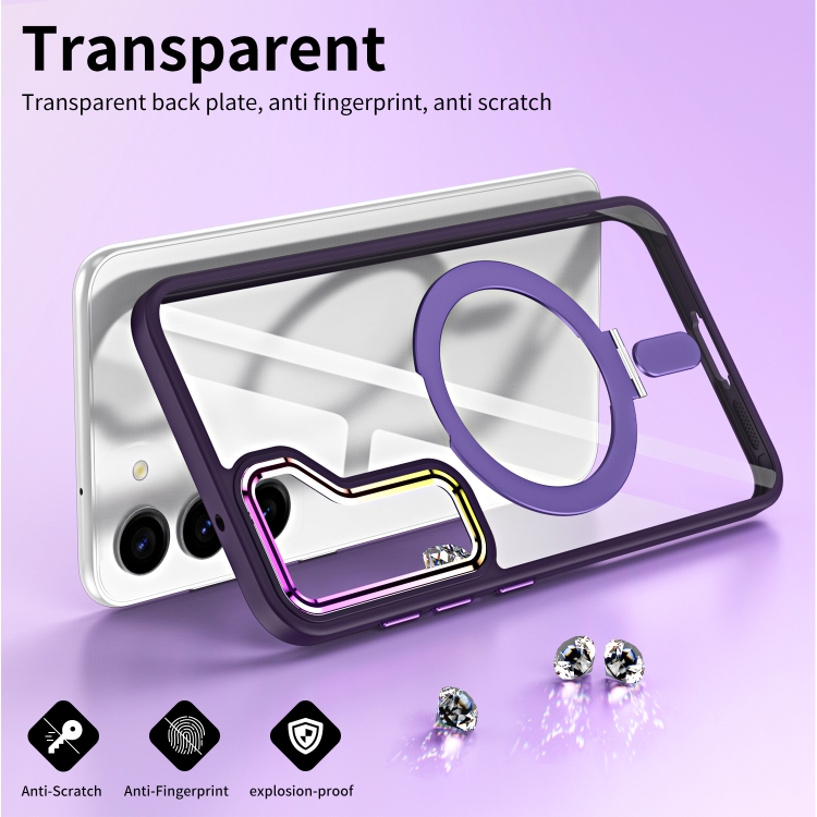 For Samsung Galaxy S23+ 5G MagSafe Magnetic Invisible Holder Phone Case(Transparent) For Samsung Galaxy S23+ 5G MagSafe Magnetic Invisible Holder Phone Case(Transparent)