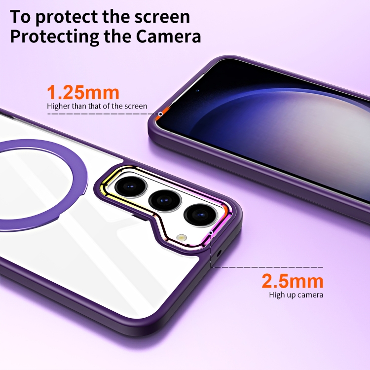 For Samsung Galaxy S23+ 5G MagSafe Magnetic Invisible Holder Phone Case(Transparent) For Samsung Galaxy S23+ 5G MagSafe Magnetic Invisible Holder Phone Case(Transparent)