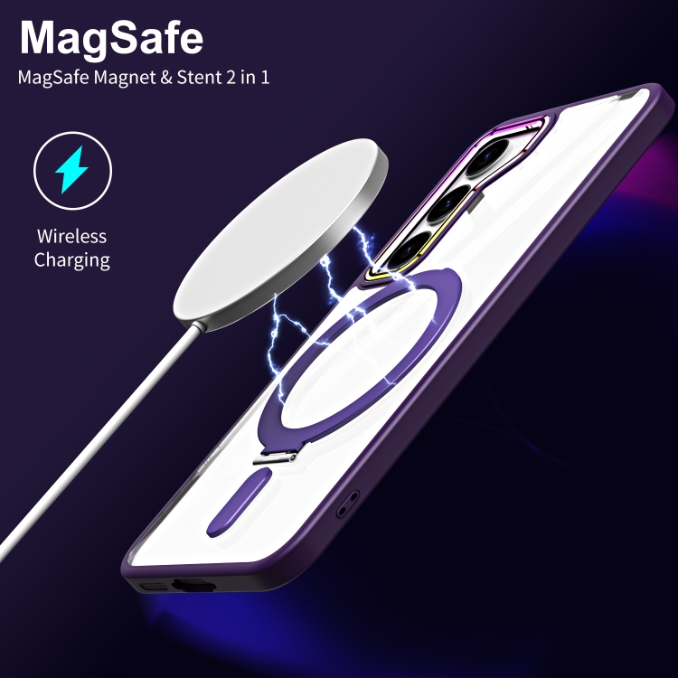 For Samsung Galaxy S23+ 5G MagSafe Magnetic Invisible Holder Phone Case(Transparent) For Samsung Galaxy S23+ 5G MagSafe Magnetic Invisible Holder Phone Case(Transparent)
