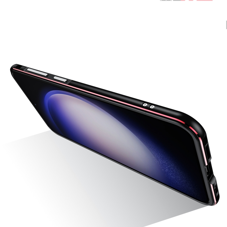 For Samsung Galaxy S23 Ultra 5G Aurora Series Lens Protector + Metal Frame Phone Case(Black Silver) For Samsung Galaxy S23 Ultra 5G Aurora Series Lens Protector + Metal Frame Phone Case(Black Silver)