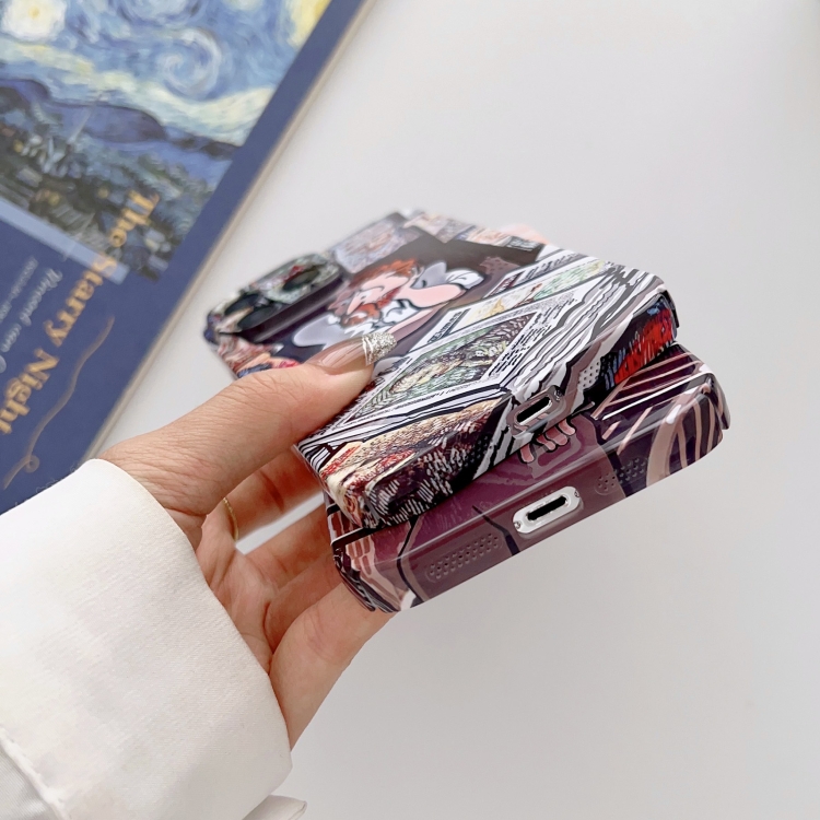 For iPhone 14 Precise Hole Oil Painting Glossy PC Phone Case(Tower) For iPhone 14 Precise Hole Oil Painting Glossy PC Phone Case(Tower)