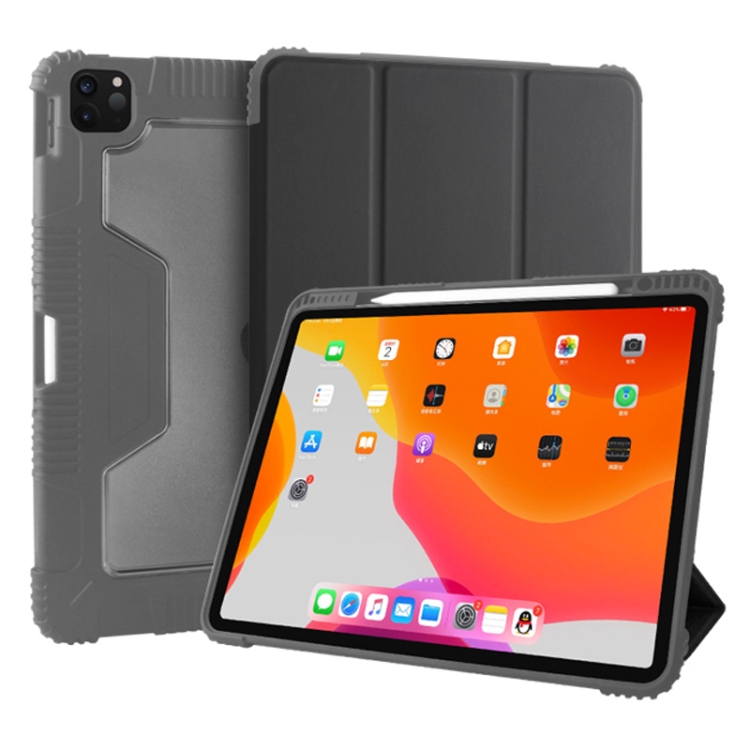 For iPad Pro 12.9 inch 2022 / 2021 / 2020 Mutural Horizontal Flip PC + TPU + PU Leather Tablet Case with Holder & Pen Slot(Black) For iPad Pro 12.9 inch 2022 / 2021 / 2020 Mutural Horizontal Flip PC + TPU + PU Leather Tablet Case with Holder & Pen Slot(Black)