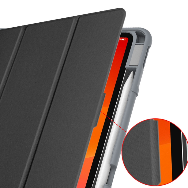 For iPad Pro 12.9 inch 2022 / 2021 / 2020 Mutural Horizontal Flip PC + TPU + PU Leather Tablet Case with Holder & Pen Slot(Black) For iPad Pro 12.9 inch 2022 / 2021 / 2020 Mutural Horizontal Flip PC + TPU + PU Leather Tablet Case with Holder & Pen Slot(Black)