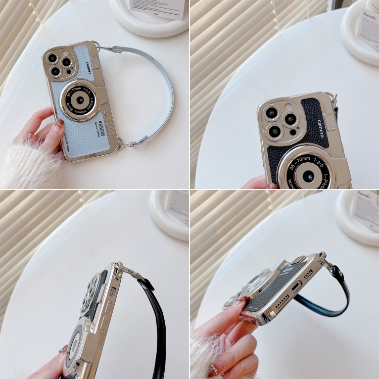 For iPhone 14 Plus Camera Style Phone Case(White) For iPhone 14 Plus Camera Style Phone Case(White)