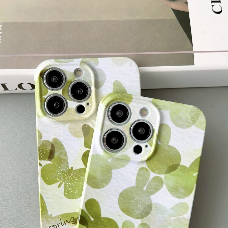 For iPhone 14 Precise Hole Glossy PC Phone Case(Summer Butterfly) For iPhone 14 Precise Hole Glossy PC Phone Case(Summer Butterfly)