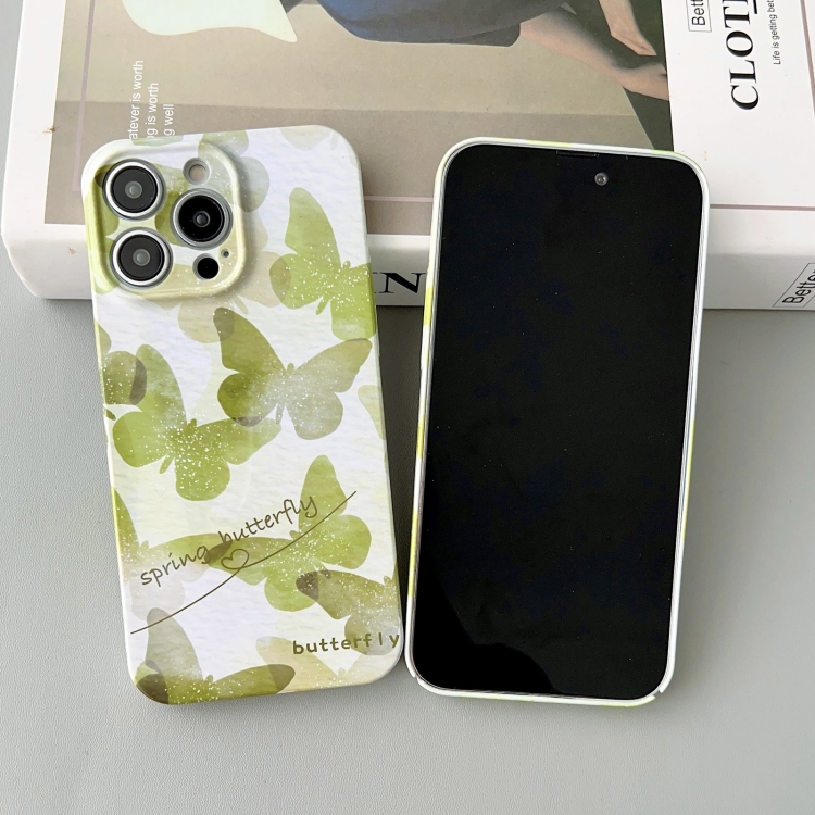 For iPhone 14 Precise Hole Glossy PC Phone Case(Summer Butterfly) For iPhone 14 Precise Hole Glossy PC Phone Case(Summer Butterfly)