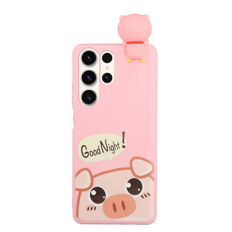 For Samsung Galaxy S23 Ultra 5G Shockproof Cartoon TPU Phone Case(Cute Pig) For Samsung Galaxy S23 Ultra 5G Shockproof Cartoon TPU Phone Case(Cute Pig)