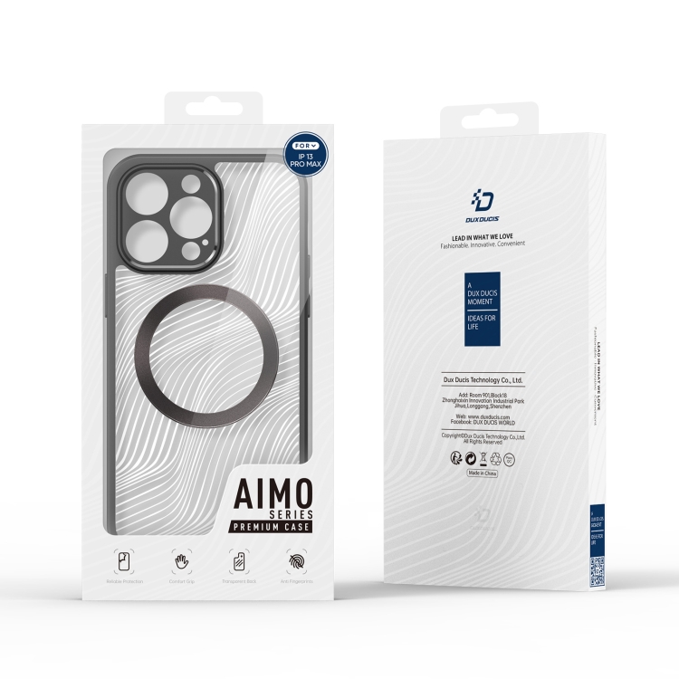 For iPhone 13 Pro Max DUX DUCIS Aimo Mag Series TPU + PC MagSafe Frosted Feel Phone Case(Black) For iPhone 13 Pro Max DUX DUCIS Aimo Mag Series TPU + PC MagSafe Frosted Feel Phone Case(Black)