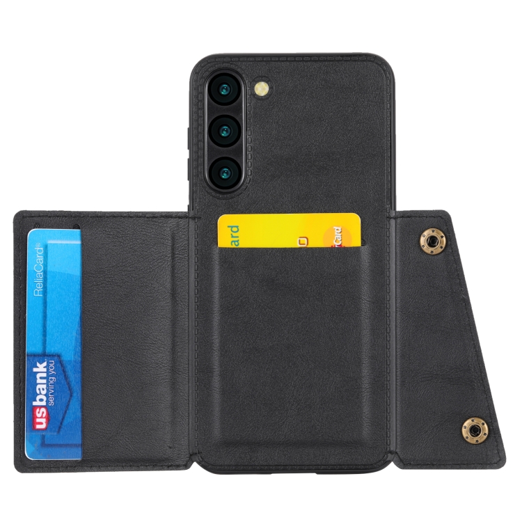 For Samsung Galaxy S23+ 5G Double Buckle Magnetic Phone Case(Black) For Samsung Galaxy S23+ 5G Double Buckle Magnetic Phone Case(Black)