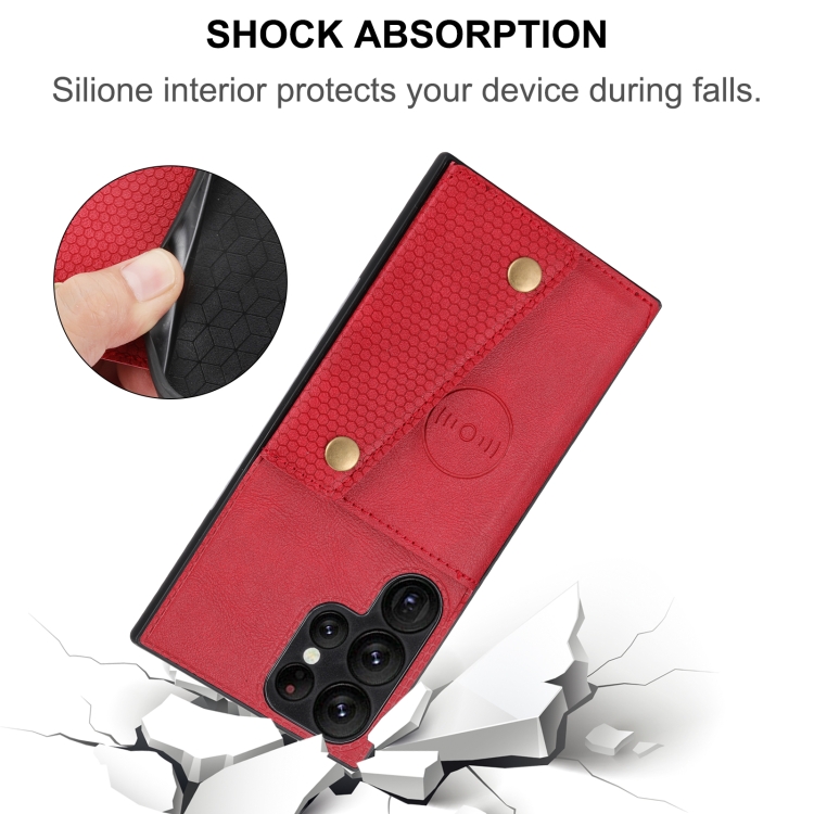 For Samsung Galaxy S23 Ultra 5G Double Buckle Magnetic Phone Case(Black) For Samsung Galaxy S23 Ultra 5G Double Buckle Magnetic Phone Case(Black)