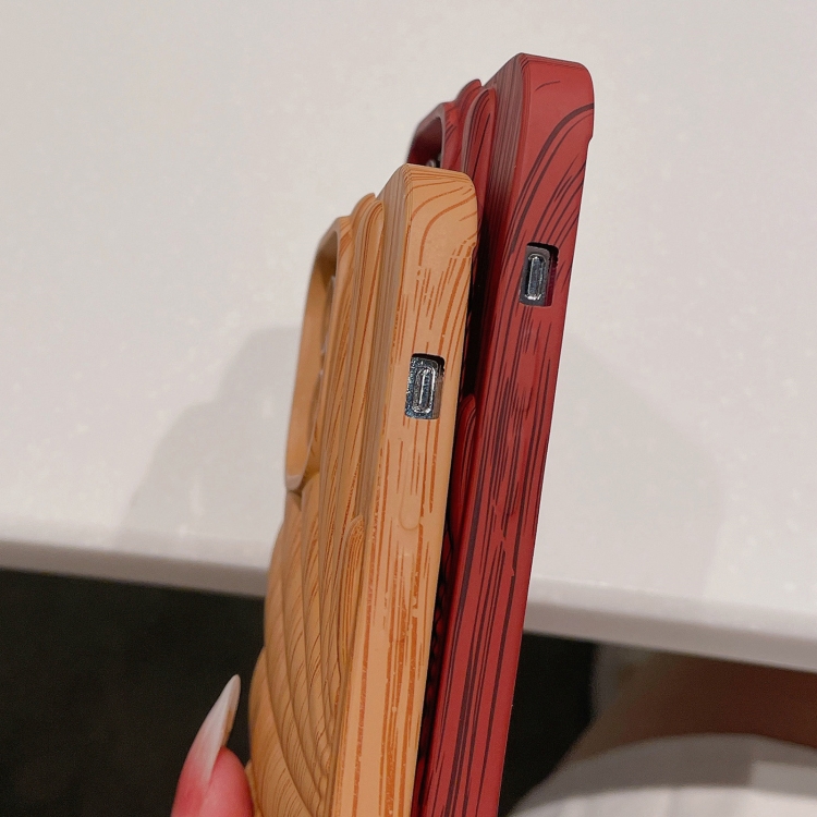 For iPhone 14 Wood Grain Shell Shape TPU Phone Case(Grey) For iPhone 14 Wood Grain Shell Shape TPU Phone Case(Grey)