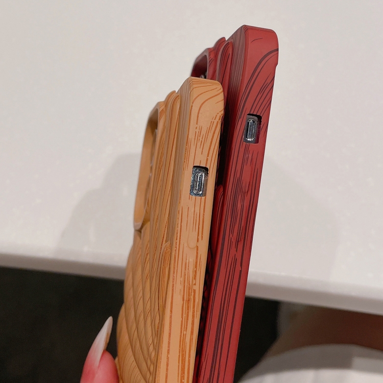 Capa magnética de telefone sem moldura de grão de madeira Magsafe
