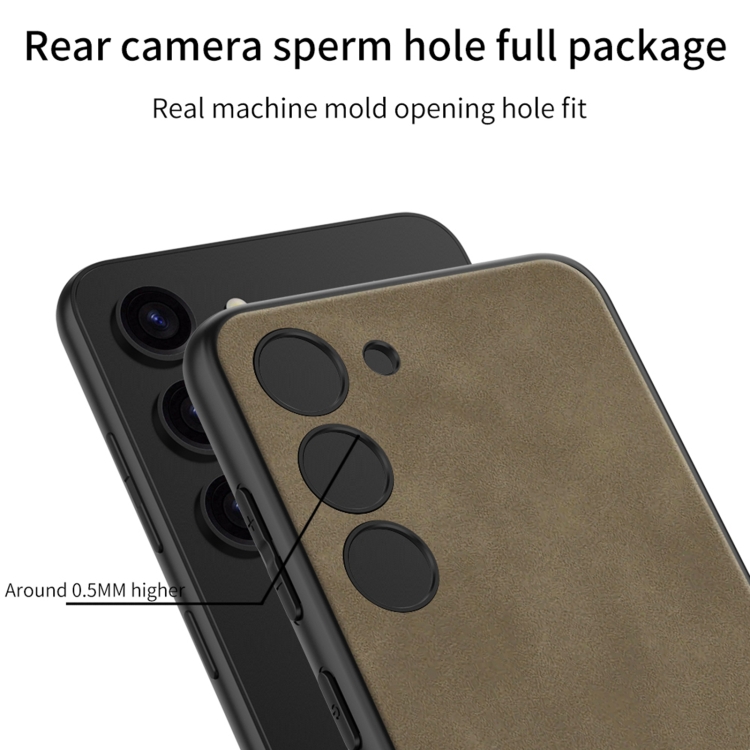 For Samsung Galaxy S23+ 5G GKK Skin-feel Leather Full Coverage Phone Case(Brown) For Samsung Galaxy S23+ 5G GKK Skin-feel Leather Full Coverage Phone Case(Brown)