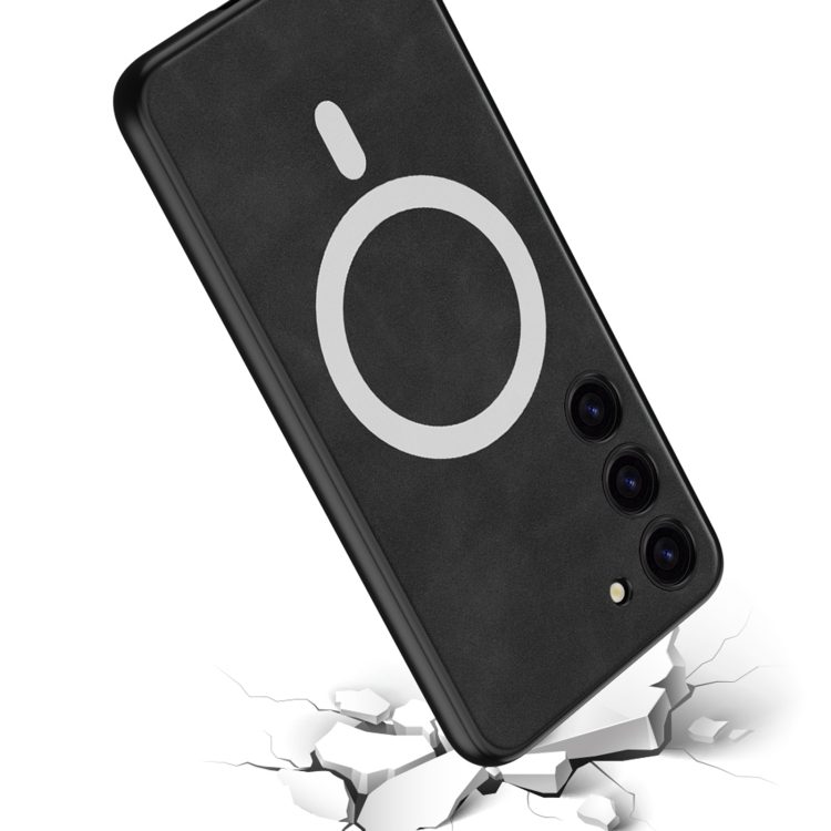 For Samsung Galaxy S23+ 5G GKK Magsafe Skin-feel Leather Full Coverage Phone Case(Grey) For Samsung Galaxy S23+ 5G GKK Magsafe Skin-feel Leather Full Coverage Phone Case(Grey)