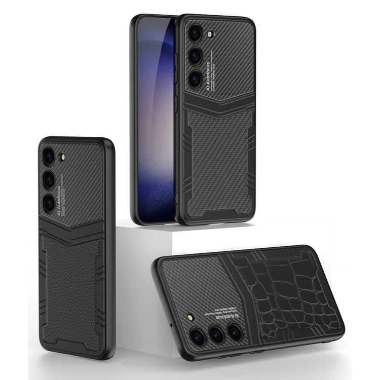 For Samsung Galaxy S23 Ultra 5G GKK TPU + PU Full Coverage Phone Case without Pen(Litchi Texture)