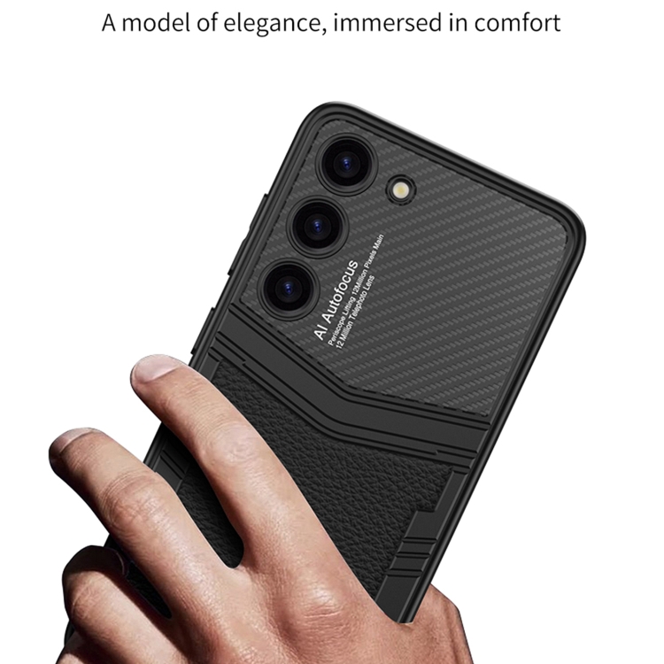For Samsung Galaxy S23 Ultra 5G GKK TPU + PU Full Coverage Phone Case without Pen(Litchi Texture)