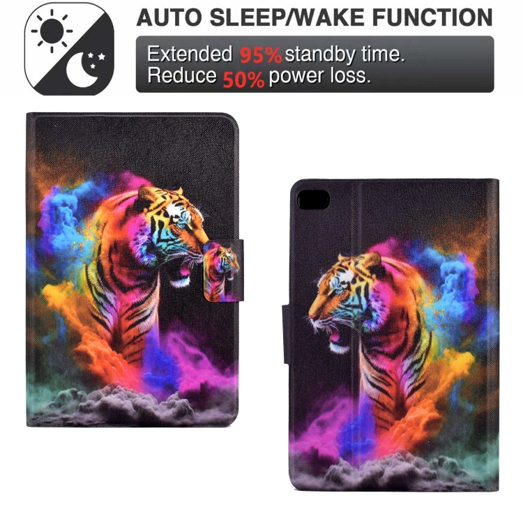 For iPad Air / Air 2 / 9.7 2018 / 9.7 2017 Coloured Drawing Smart Leather Tablet Case(Tiger) For iPad Air / Air 2 / 9.7 2018 / 9.7 2017 Coloured Drawing Smart Leather Tablet Case(Tiger)