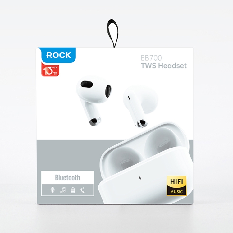 ROCK EB700 TWS Bluetooth 5.3 HIFI Music Earphones White