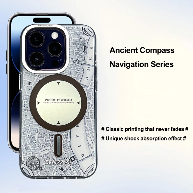 For iPhone 14 Navigation Series Matte Texture TPU + PC Magnetic Phone Case(Grey) For iPhone 14 Navigation Series Matte Texture TPU + PC Magnetic Phone Case(Grey)
