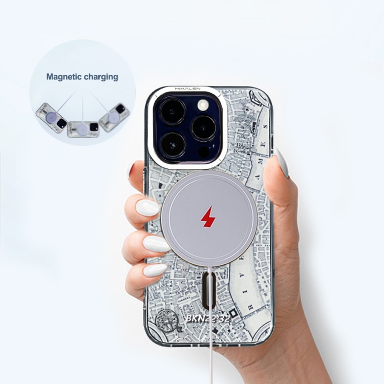 For iPhone 14 Navigation Series Matte Texture TPU + PC Magnetic Phone Case(Grey) For iPhone 14 Navigation Series Matte Texture TPU + PC Magnetic Phone Case(Grey)