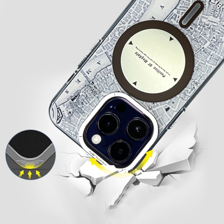 For iPhone 14 Navigation Series Matte Texture TPU + PC Magnetic Phone Case(Grey) For iPhone 14 Navigation Series Matte Texture TPU + PC Magnetic Phone Case(Grey)