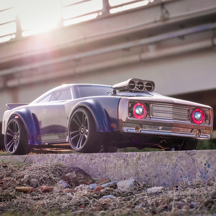 JJR/C Q142 Full Scale Electric Four-wheel Drive Muscle High Speed Drift RC Car(Blue) - B6