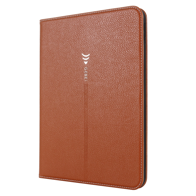 For iPad 10th Gen 10.9 2022 GEBEI Silk Texture Flip Tablet Leather Case(Brown) For iPad 10th Gen 10.9 2022 GEBEI Silk Texture Flip Tablet Leather Case(Brown)