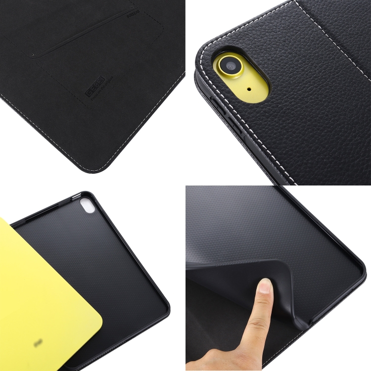 For iPad 10th Gen 10.9 2022 GEBEI Silk Texture Flip Tablet Leather Case(Brown) For iPad 10th Gen 10.9 2022 GEBEI Silk Texture Flip Tablet Leather Case(Brown)