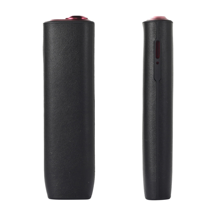 For IQOS ILUMA ONE Leather + TPU Electronic Cigarette Case with  Lanyard(Black)
