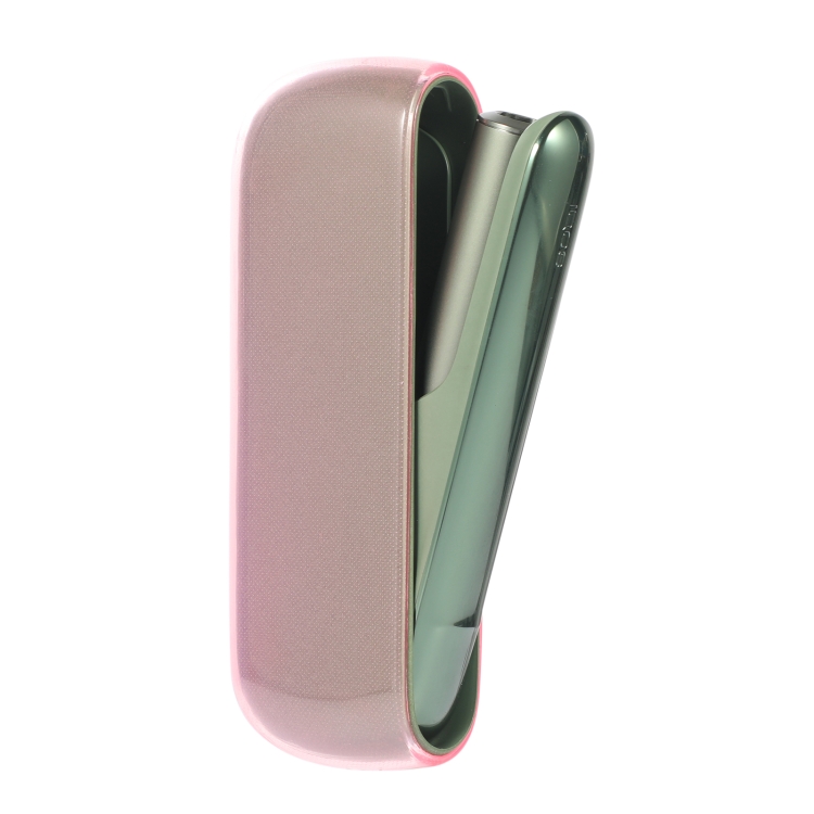 For IQOS ILUMA TPU Electronic Cigarette Protective Case Charging Compartment(Transparent  Pink)
