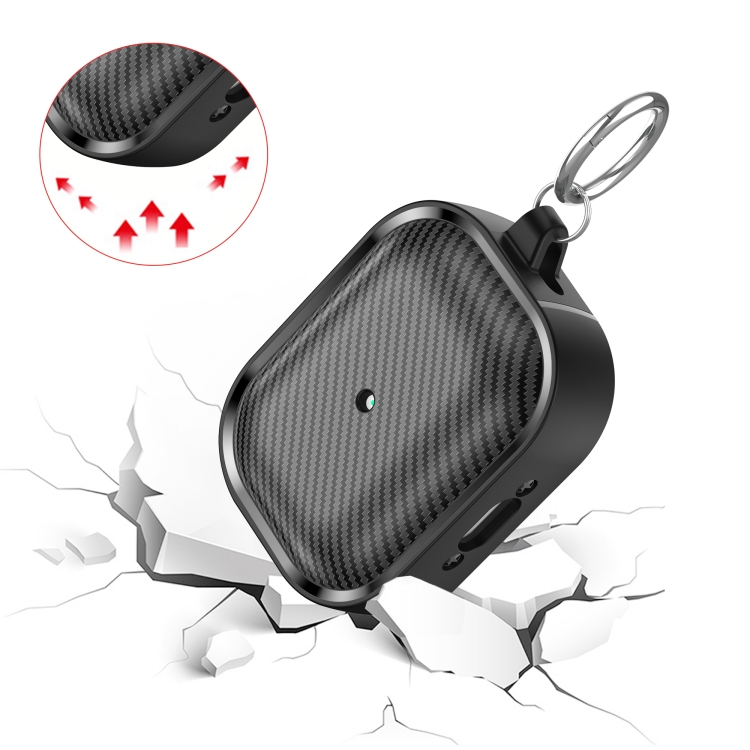 For AirPods Pro Photo Frame Carbon Fiber Series Earphone Case(Black) For AirPods Pro Photo Frame Carbon Fiber Series Earphone Case(Black)
