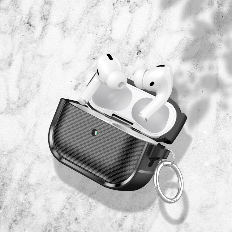 For AirPods Pro Photo Frame Carbon Fiber Series Earphone Case(Black) For AirPods Pro Photo Frame Carbon Fiber Series Earphone Case(Black)