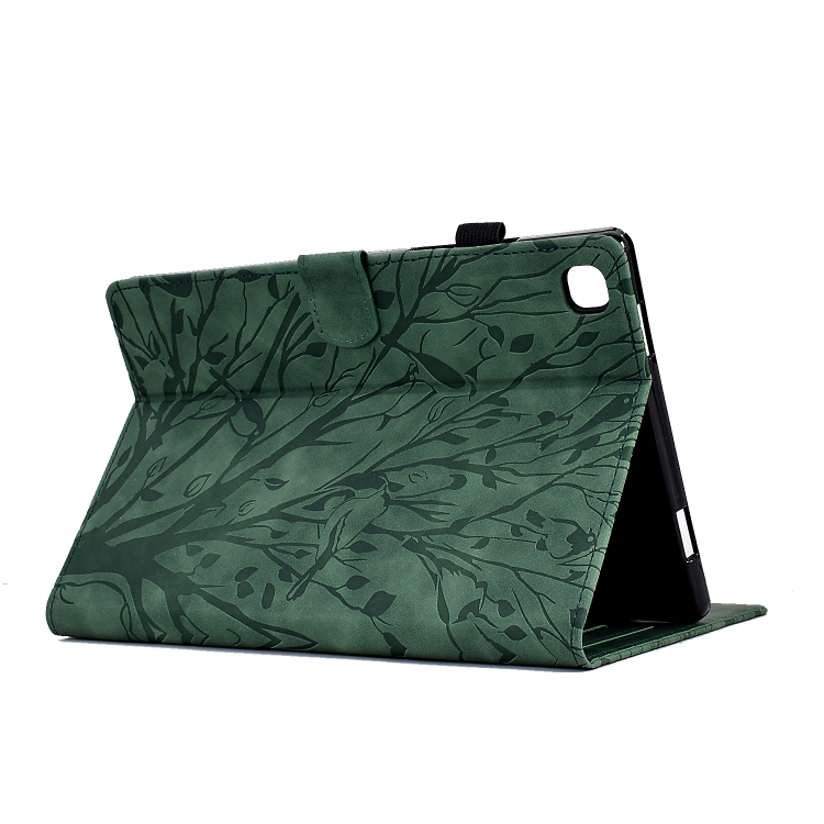 For iPad 10.2 2019 2020 / iPad 10.5 2017 2019 Fortune Tree Pressure Flower PU Tablet Case with Wake-up / Sleep Function(Green) For iPad 10.2 2019 2020 / iPad 10.5 2017 2019 Fortune Tree Pressure Flower PU Tablet Case with Wake-up / Sleep Function(Green)