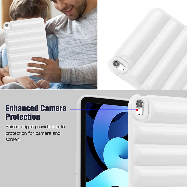 For iPad Air 2022 / 2020 Eiderdown Cushion Shockproof Tablet Case(White) For iPad Air 2022 / 2020 Eiderdown Cushion Shockproof Tablet Case(White)