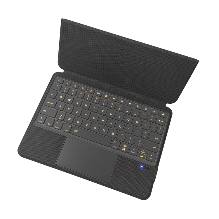 J3125-6D Backlight Bluetooth Keyboard Leather Case with Touch Pad for iPad  Air 5 10.9 2022 / Air 4 10.9 2020 / iPad Pro 11 2022/2021/2020/2018(Black)