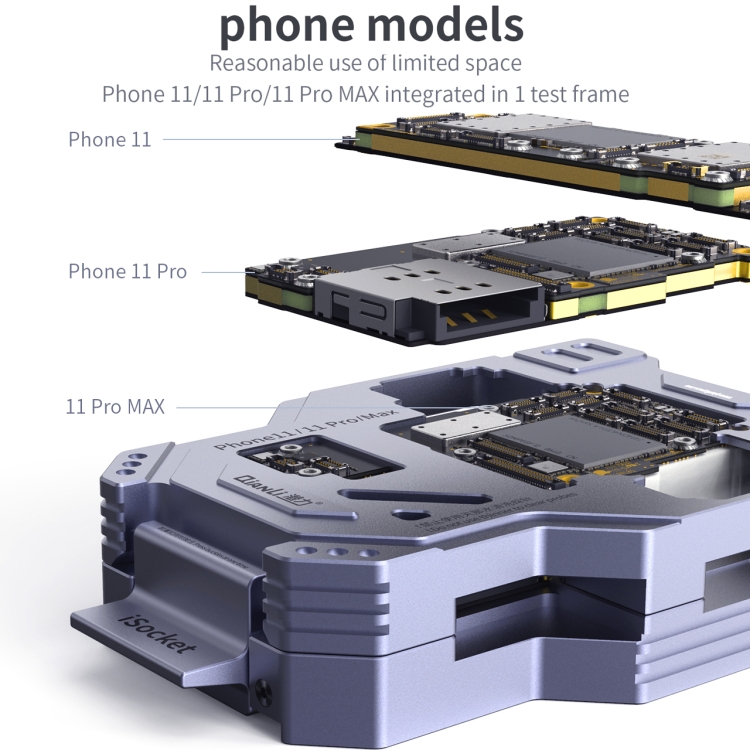 Qianli iSocket Motherboard Layered Test Fixture For iPhone 11 Series - 2