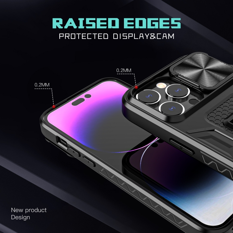 For iPhone 14 Pro Max Sliding Camera Cover Design Phone Case(Black) For iPhone 14 Pro Max Sliding Camera Cover Design Phone Case(Black)